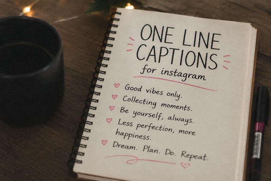 One Line Captions for Instagram